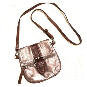 Tano Crossbody Metallic and Leather Bag